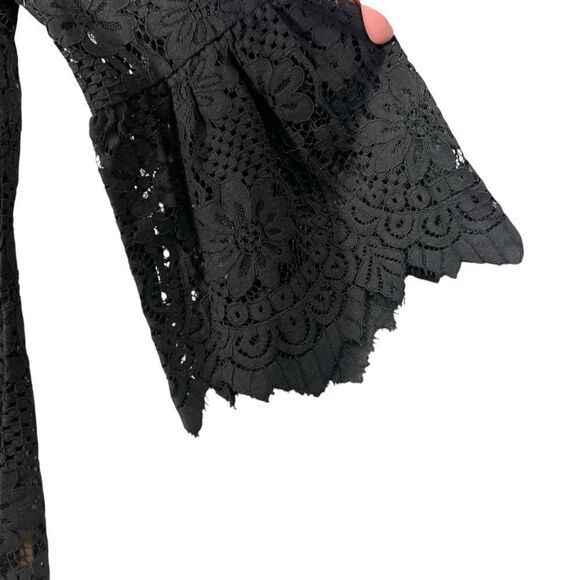 New Nwt Entro Long Sleeve Lace Top Black Size large - Picture 7 of 12